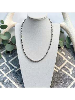 18" Sterling Torpedo Necklace w/ 4-5mm pearls & 4x12 torpedo pearls
